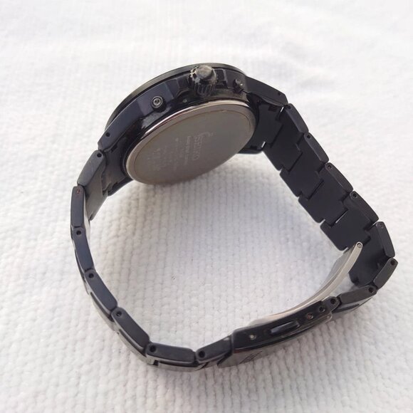 Seiko Radio Wave Control 7B52-0AD0 JDM Titanium Solar Watch 40mm Blue Black Dial - Picture 5 of 9